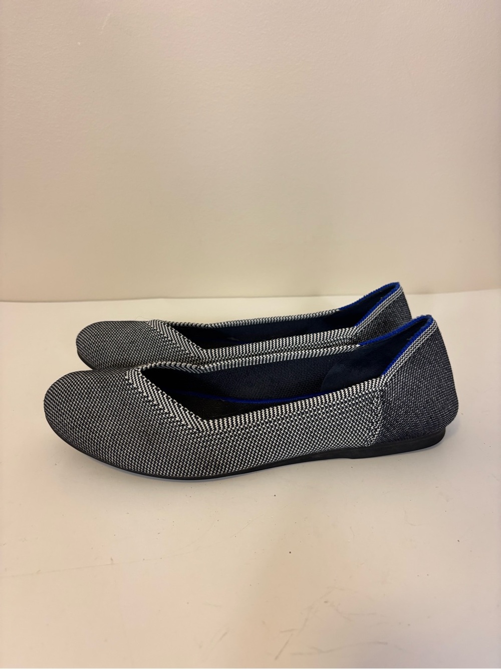 Rothy's Black & White Knit Ballet Flats Women’s 9